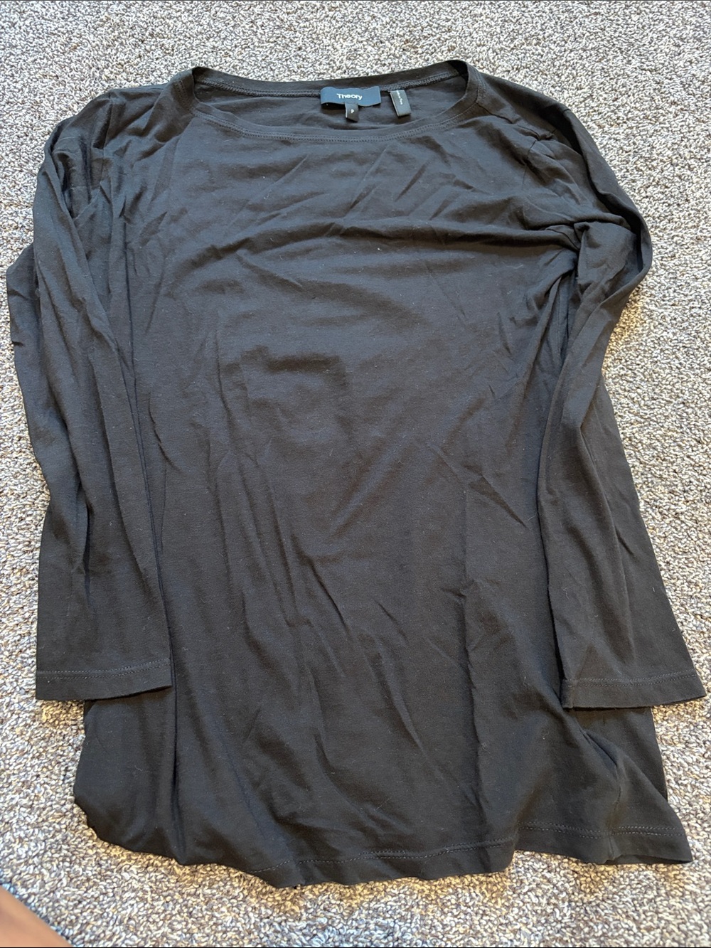 Theory Black Long-Sleeve Shirt
